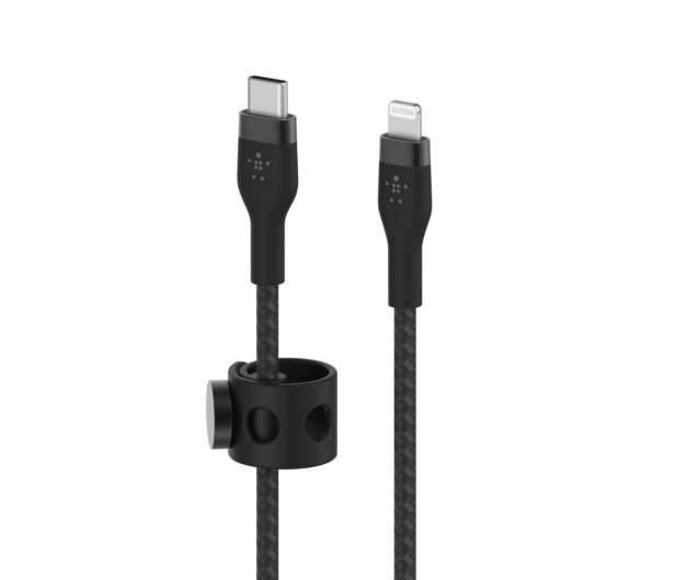 Belkin USB-C - LTG Braided Silicone 1m Black - 733128 - zdjęcie 2